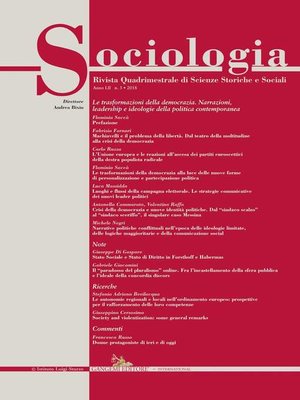 cover image of Sociologia n.3/2018